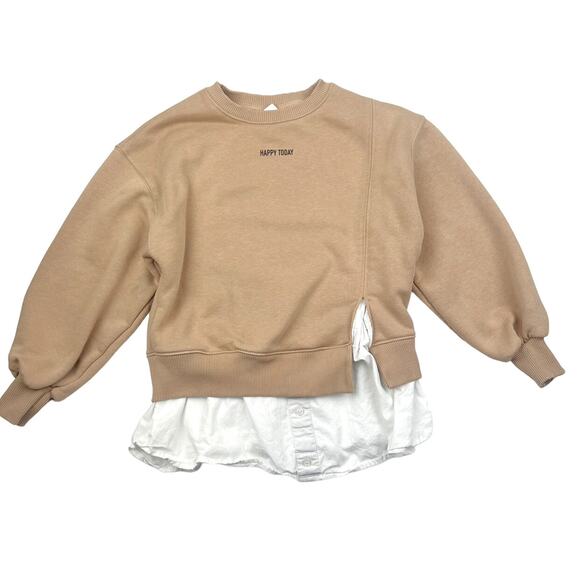 Zara Happy Today Layered Sweatshirt - Picture 1 of 7
